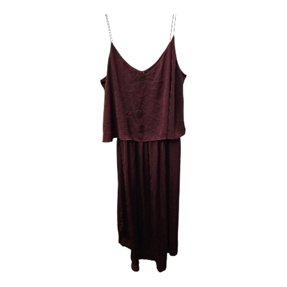 H&M Burgundy Spaghetti-Strap Maxi Dress